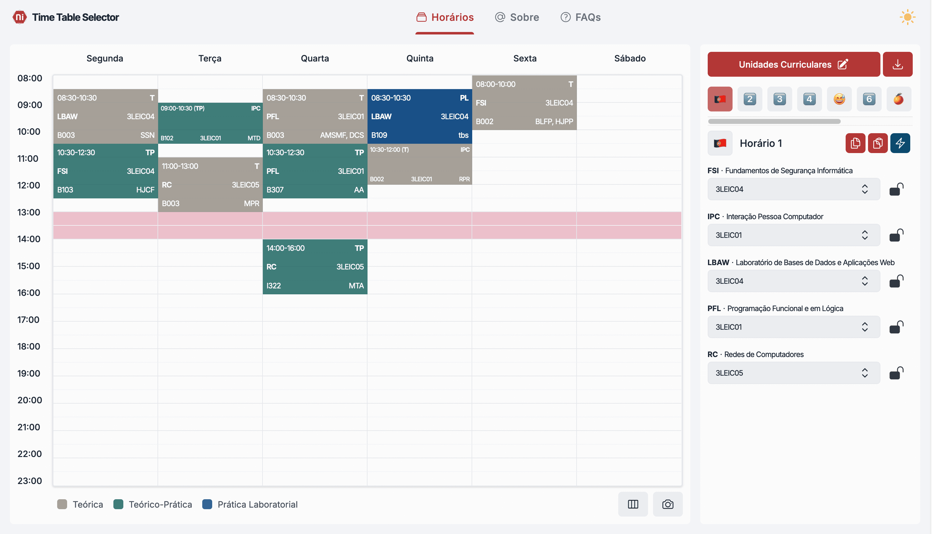 Time Table Selector: Media 2